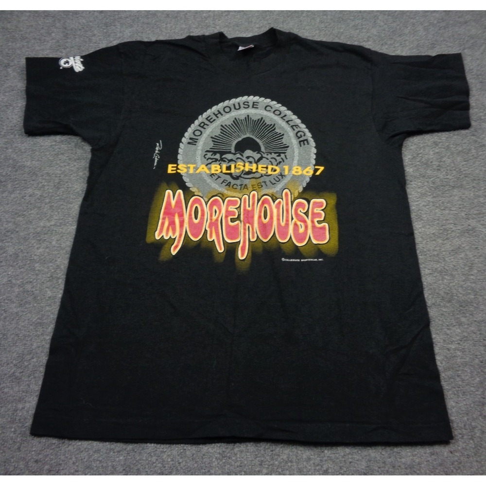 Vintage Y2K Morehouse College T-shirt Black XL Tigers HBCU Atlanta